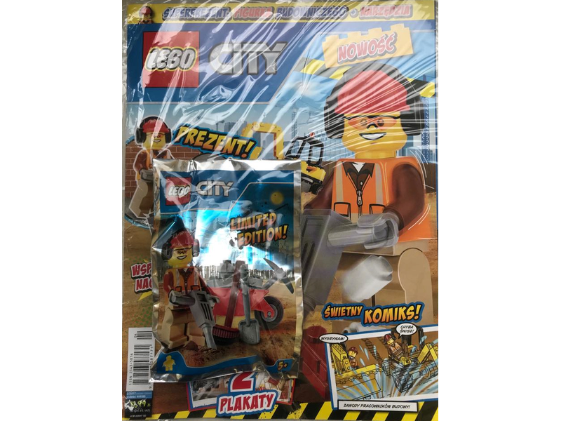 LEGO CITY 416185 magazyn nr 2/2017 + Figurka budowniczego