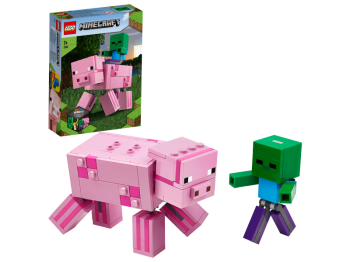 LEGO Minecraft 21157 BigFig - Świnka i mały zombie