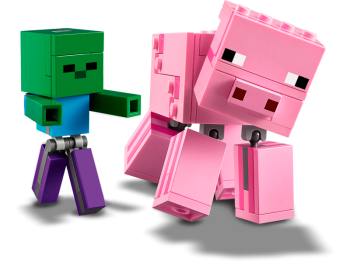 LEGO Minecraft 21157 BigFig - Świnka i mały zombie
