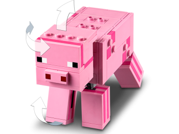 LEGO Minecraft 21157 BigFig - Świnka i mały zombie