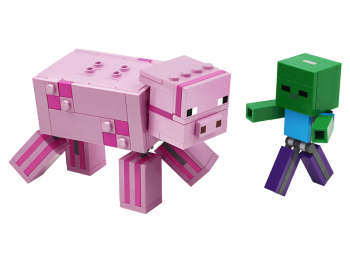 LEGO Minecraft 21157 BigFig - Świnka i mały zombie