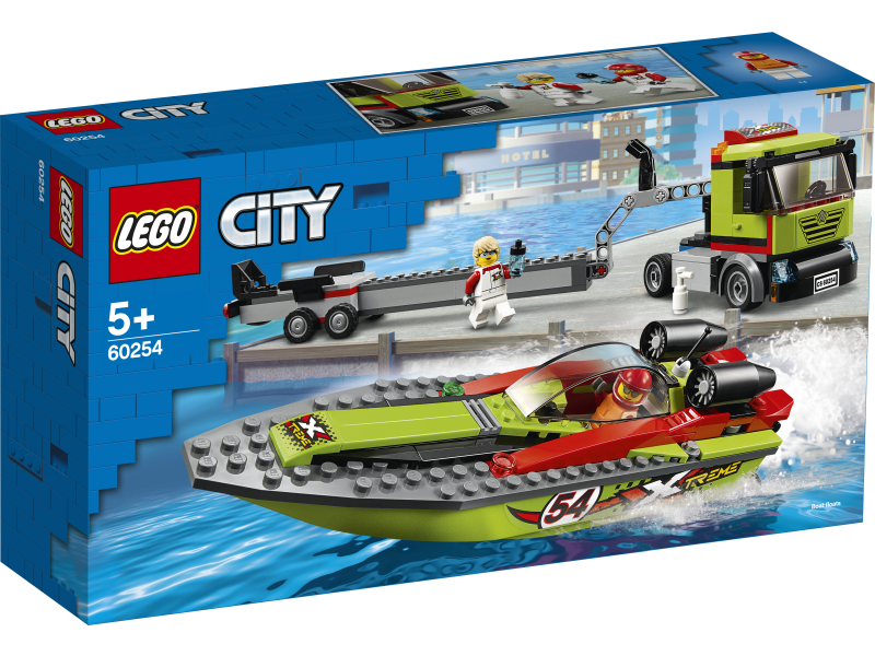 LEGO City 60254 Transporter łodzi wyścigowej