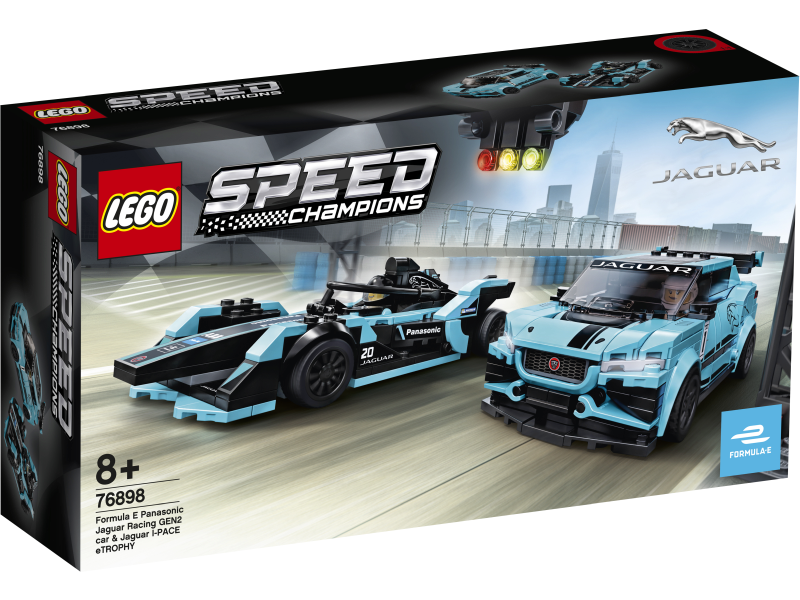 LEGO Speed Champions 76898 Formula E Panasonic Jaguar Racing GEN2 car i Jaguar I-PACE eTROPHY