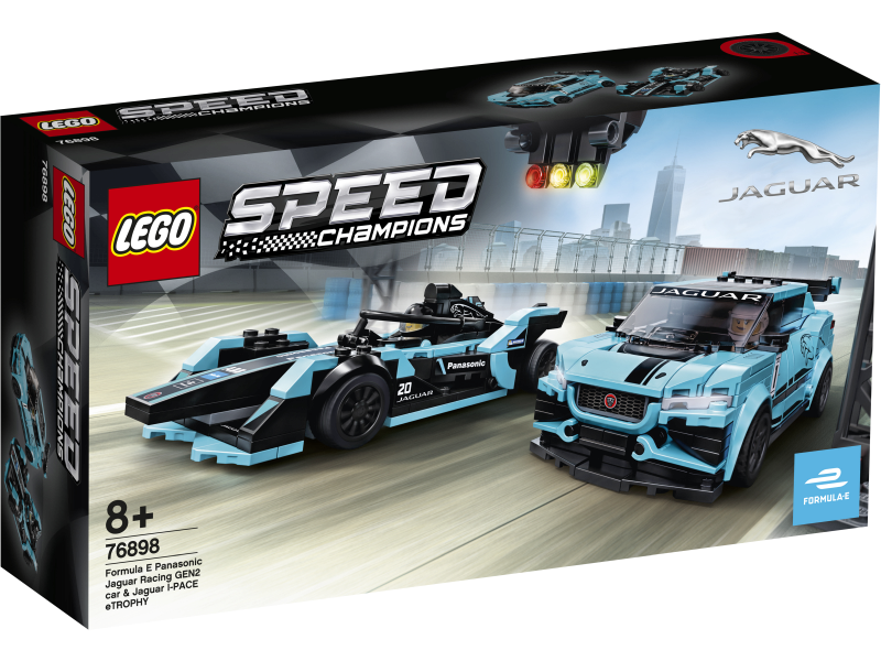 LEGO Speed Champions 76898 Formula E Panasonic Jaguar Racing GEN2 car i Jaguar I-PACE eTROPHY