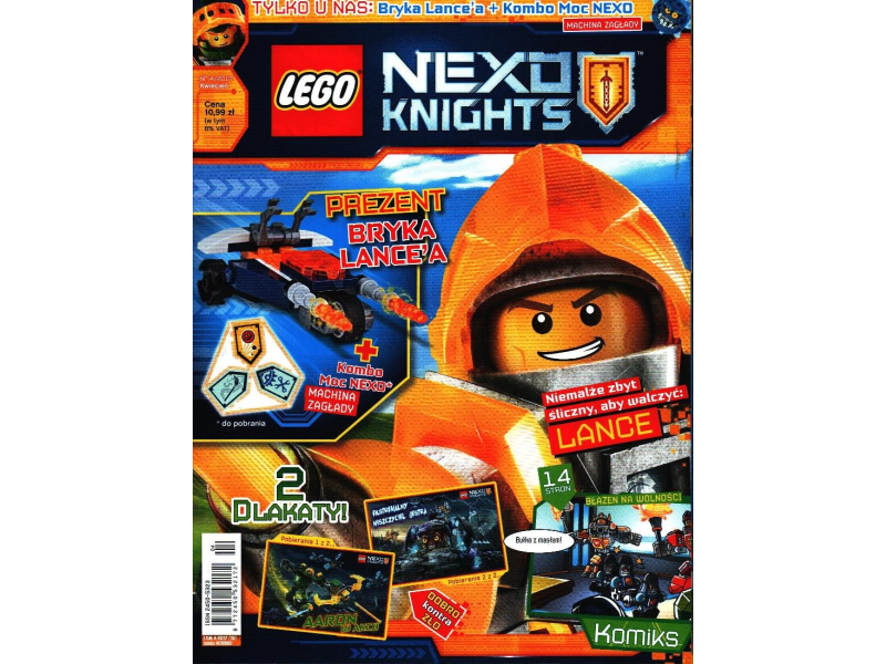 LEGO Nexo Knights 409960 magazyn 4/2017 + Bryka Lance`a + Kombo Moc NEXO