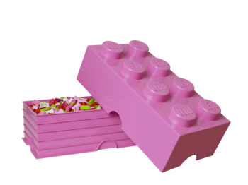 LEGO 40041739 Pojemnik na klocki 4x2 różowy