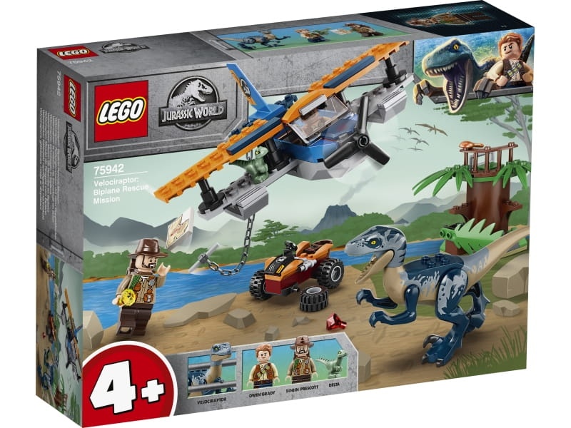 LEGO Jurassic World 75942 Welociraptor: na ratunek dwupłatowcem