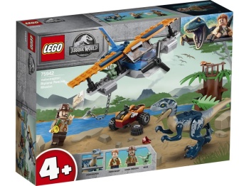 LEGO Jurassic World 75942 Welociraptor: na ratunek dwupłatowcem