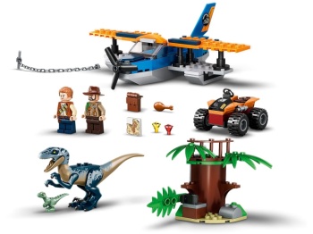 LEGO Jurassic World 75942 Welociraptor: na ratunek dwupłatowcem