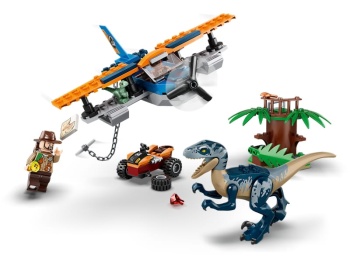 LEGO Jurassic World 75942 Welociraptor: na ratunek dwupłatowcem