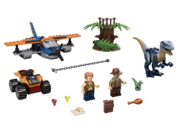 LEGO Jurassic World 75942 Welociraptor: na ratunek dwupłatowcem