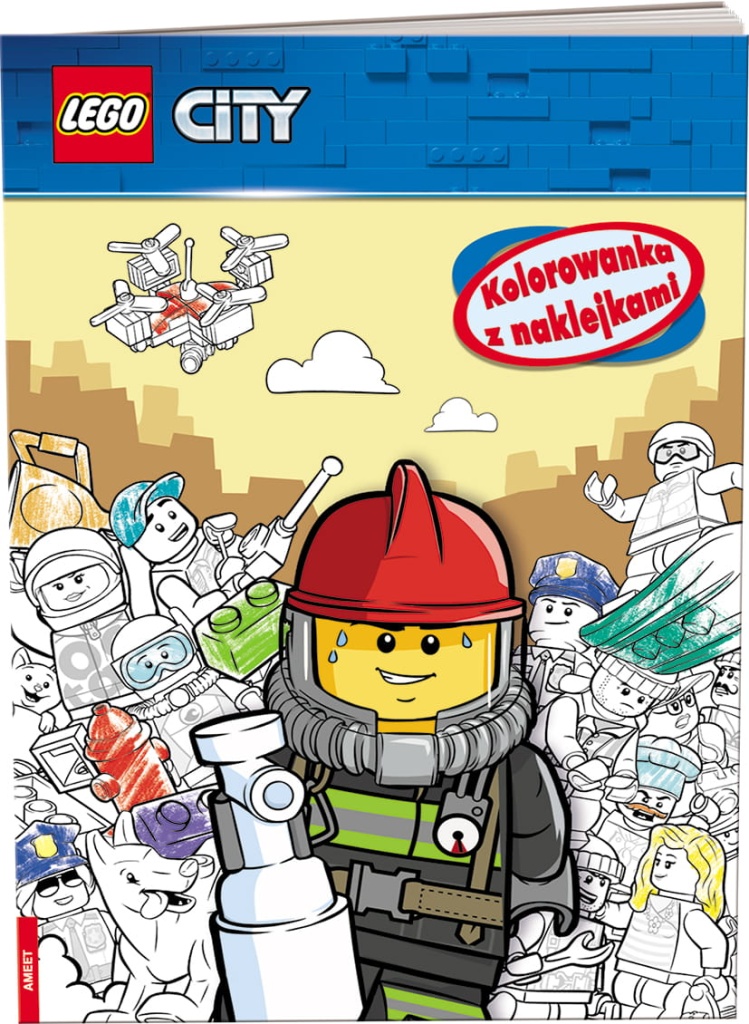 LEGO CITY NA6001 KOLOROWANKA Z NAKLEJKAMI