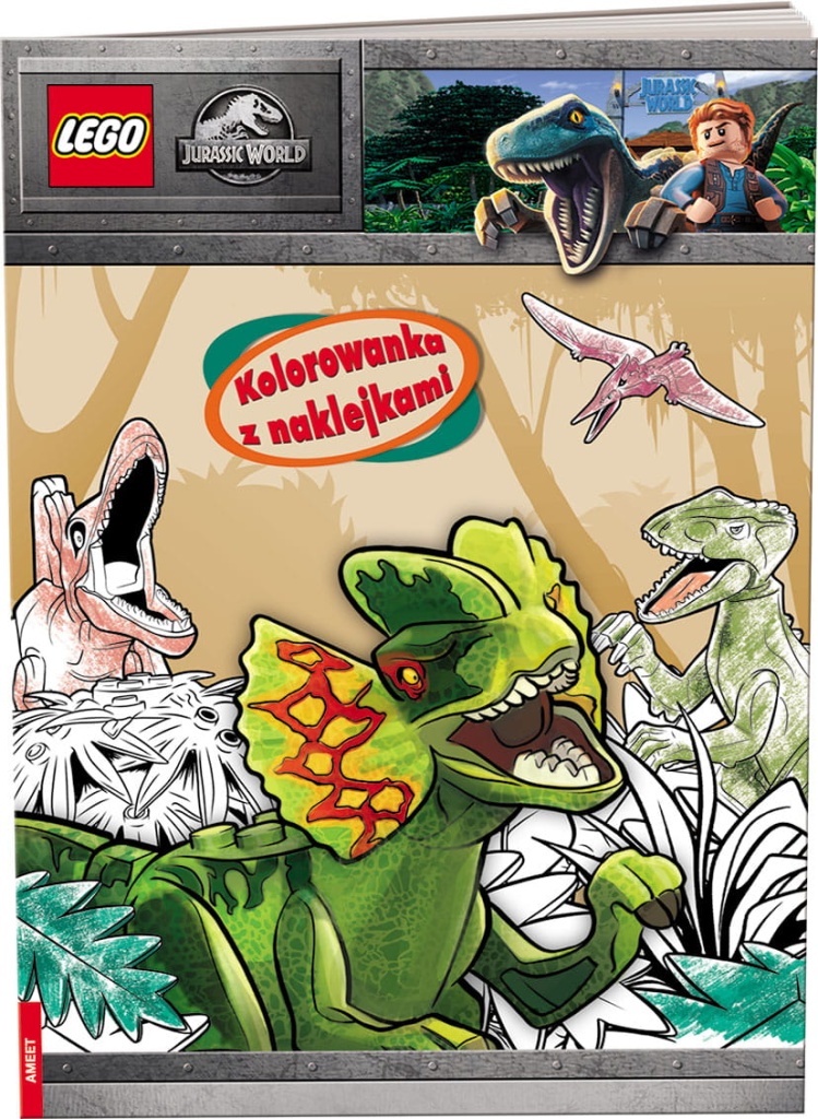 LEGO NA6201 JURASSIC WORLD KOLOROWANKA Z NAKLEJKA