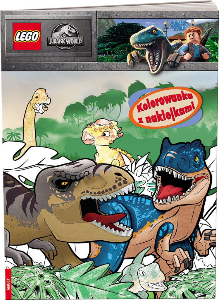LEGO NA6202 JURASSIC WORLD KOLOROWANKA Z NAKLEJKA