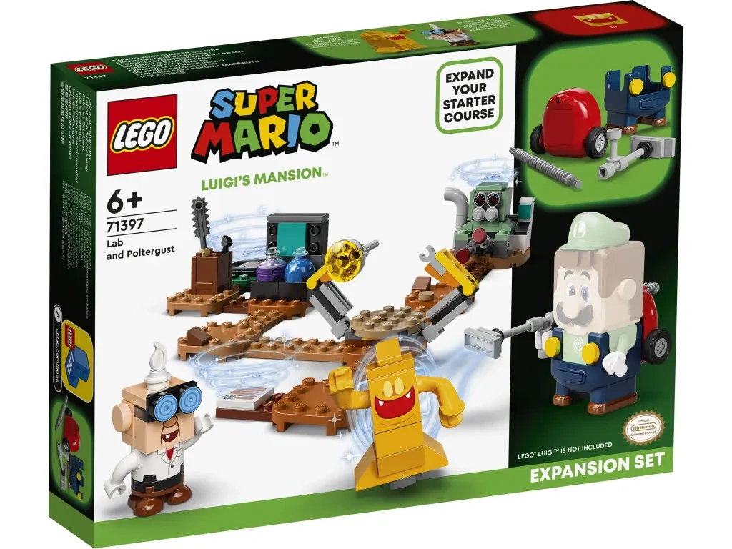 LEGO 71397 Super Mario Zestaw rozszerzający Laboratorium w rezydencji Luigiego i Poltergust