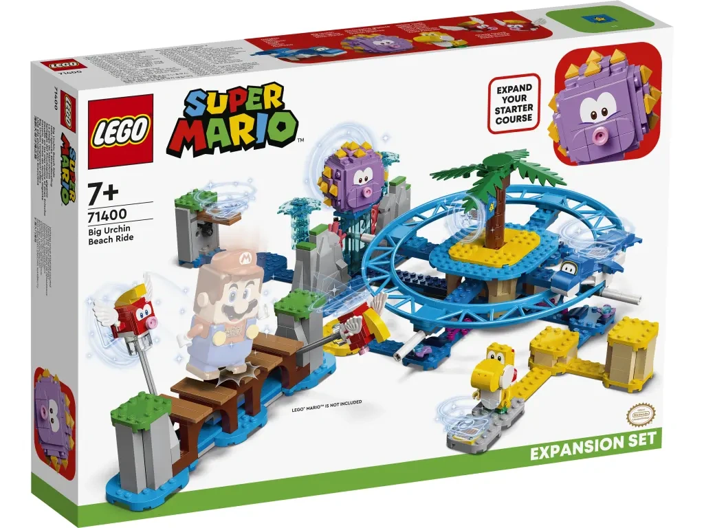 LEGO 71400 Super Mario Zestaw rozszerzający Duży jeżowiec i zabawa na plaży
