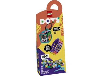 LEGO 41945 DOTS Neonowy tygrys — bransoletka i zawieszka na torbę