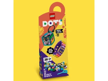 LEGO 41945 DOTS Neonowy tygrys — bransoletka i zawieszka na torbę
