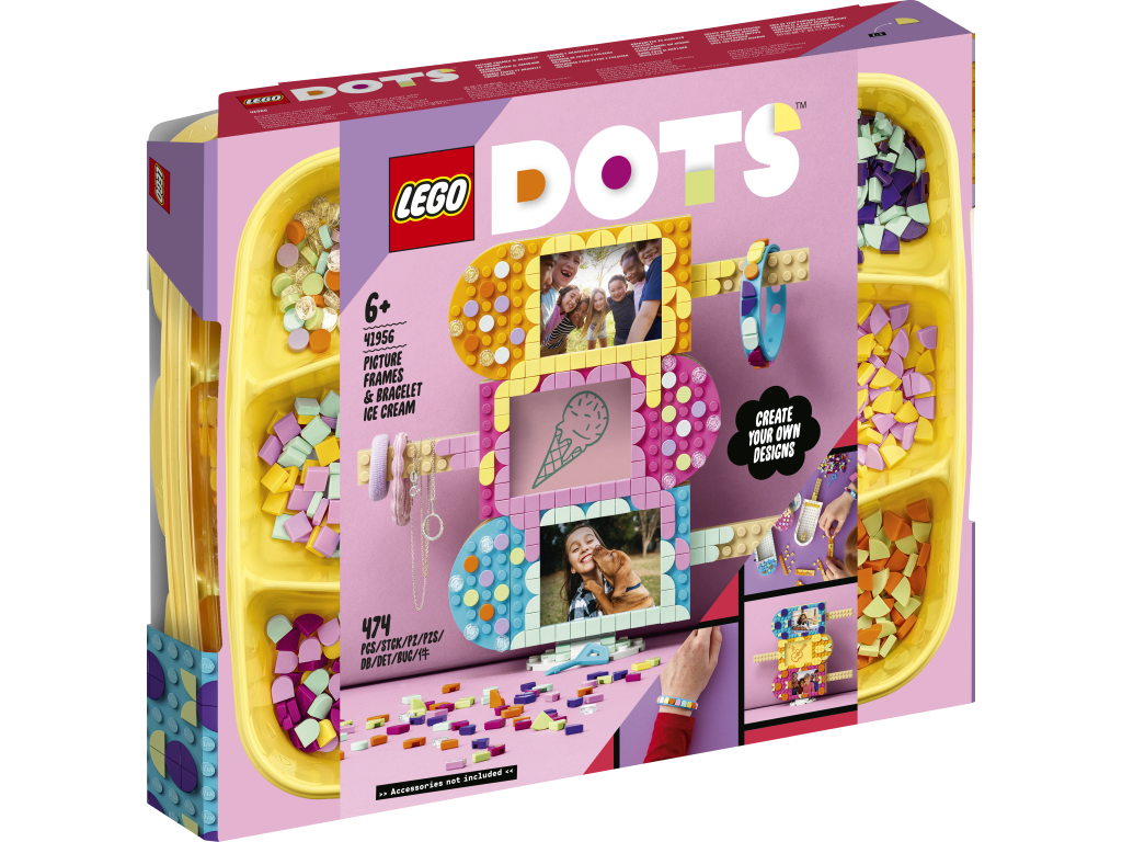 LEGO DOTS 41956 Ramki na zdjęcia w kształcie lodów i bransoletka