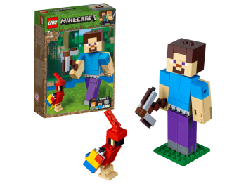  LEGO Minecraft 21148 BigFig - Steve z papugą