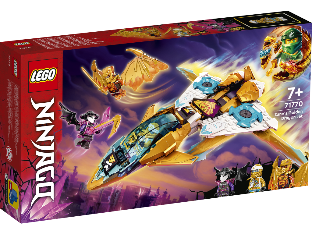 LEGO 71770 Ninjago Złoty smoczy odrzutowiec Zane’a