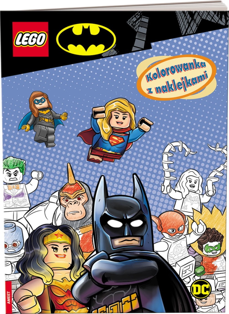 LEGO NA6451 DC COMICS KOLOROWANKA Z NAKLEJKAMI