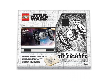 LEGO 52510 Star Wars Notatnik TIE Fighter z zestawem klocków, płytką i długopisem