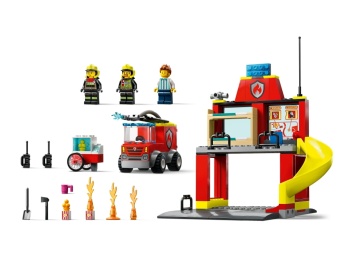 LEGO 60375 City Remiza strażacka i wóz strażacki