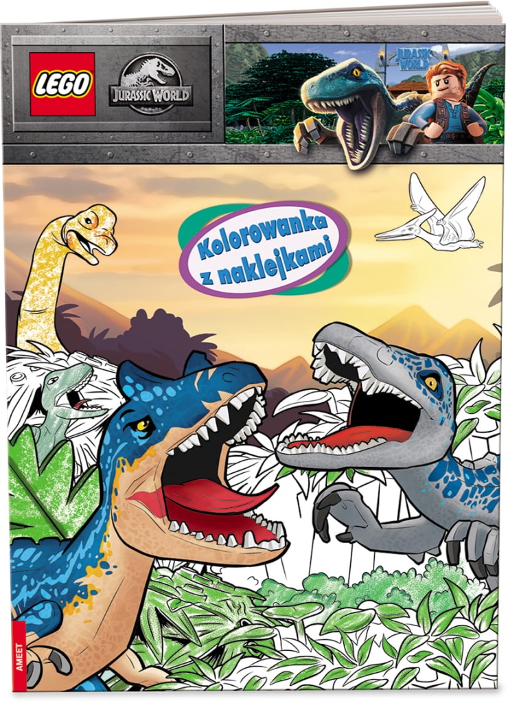LEGO NA6204 LEGO JURASSIC WORLD. KOLOROWANKA Z NAK