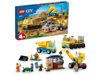 LEGO 60391 City Ciężarówki i dźwig z kulą wyburzeniową