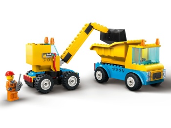 LEGO 60391 City Ciężarówki i dźwig z kulą wyburzeniową