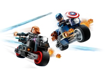 LEGO 76260 Super Heroes Motocykle Czarnej Wdowy i Kapitana Ameryki