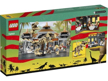 LEGO 76961 Jurassic World Centrum dla odwiedzających: atak tyranozaura i raptora