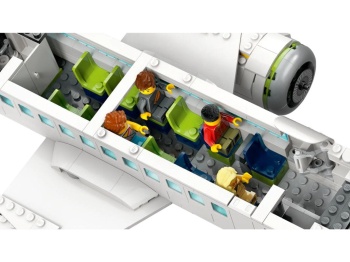 Szczegółowe wnętrzne LEGO 60367 City Samolot pasażerski