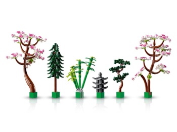 Japońskie drzewka w LEGO 10315 Icons Zaciszny ogród