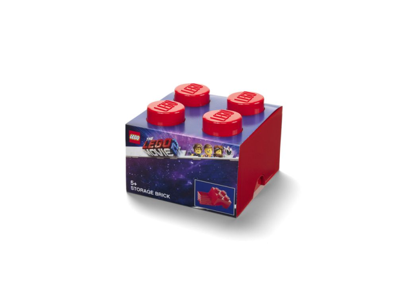 LEGO Movie 2 40031761 Pojemnik na klocki 2x2 czerwony