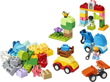 LEGO 10439 DUPLO Pudełko w kształcie klocka z autami i ciężarówkami