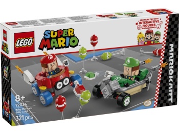 LEGO 72034 Super Mario  Mario kart – baby Mario kontra baby Luigi