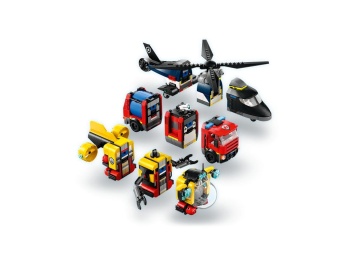 LEGO 60462 City  Zestaw z helikopterem, wozem strażackim i łodzią podwodną