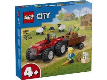 LEGO 60461 City  Czerwony traktor z przyczepą i owcą