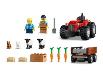 LEGO 60461 City  Czerwony traktor z przyczepą i owcą