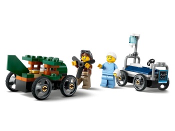 LEGO 60459 City  Zestaw wyścigówek: samolot kontra łóżko szpitalne