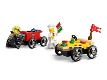 LEGO 60458 City  Zestaw wyścigówek: pizza kontra wóz strażacki