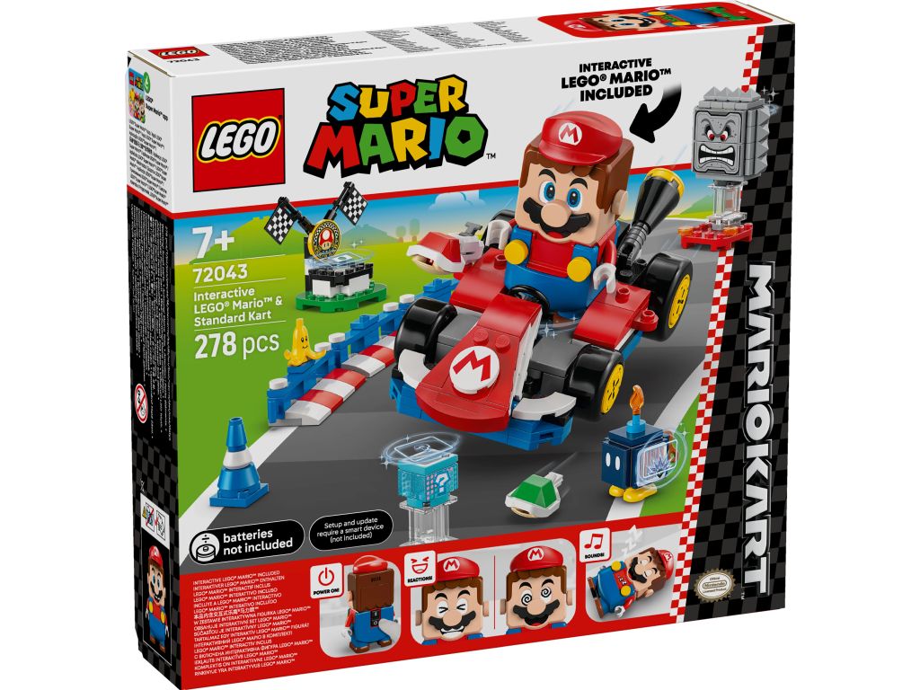 LEGO 72043 Super Mario Mario Kart - Interaktywna figurka LEGO Mario i Standard Kart