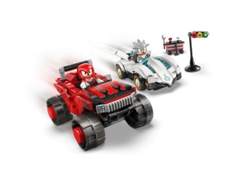 LEGO 77118 Sonic Silver w samochodzie kontra Knuckles w monster trucku
