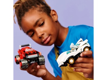 LEGO 77118 Sonic Silver w samochodzie kontra Knuckles w monster trucku