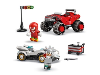 LEGO 77118 Sonic Silver w samochodzie kontra Knuckles w monster trucku
