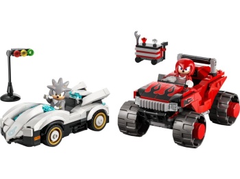 LEGO 77118 Sonic Silver w samochodzie kontra Knuckles w monster trucku
