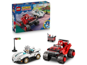 LEGO 77118 Sonic Silver w samochodzie kontra Knuckles w monster trucku