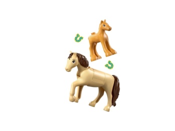 LEGO 42695 Friends Przyczepa z koniem i źrebaczkiem